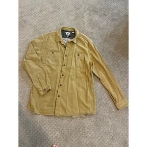 Vissla Mustard Brown Button Down Long Sleeve Top/Shacket XL